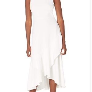 Calvin Klein Sleeveless Midi Asymmetrical Dress